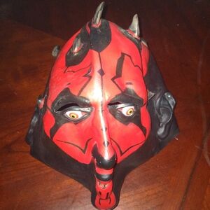 Red and Black Horned Mask